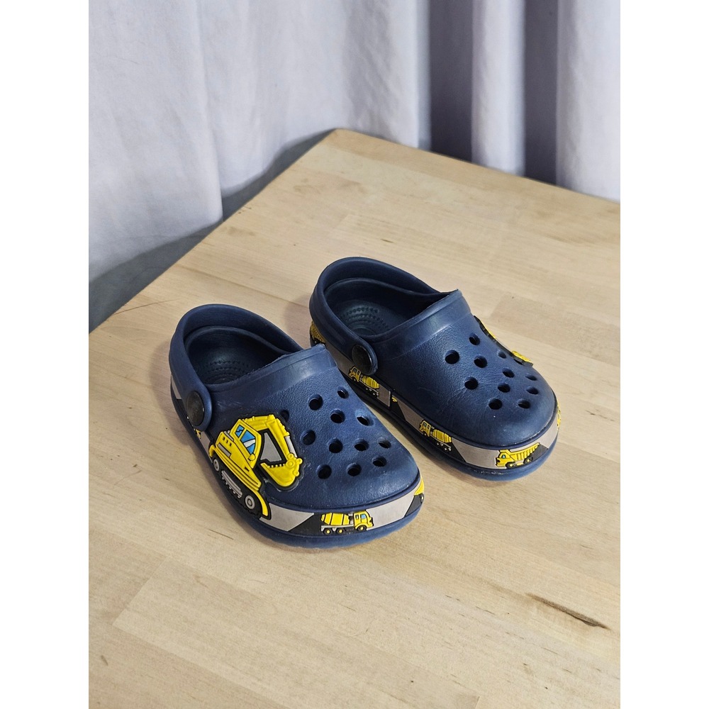 Navy Blue Excavator Water Shoe Size 6 Toddler Clogs Kids Shoes